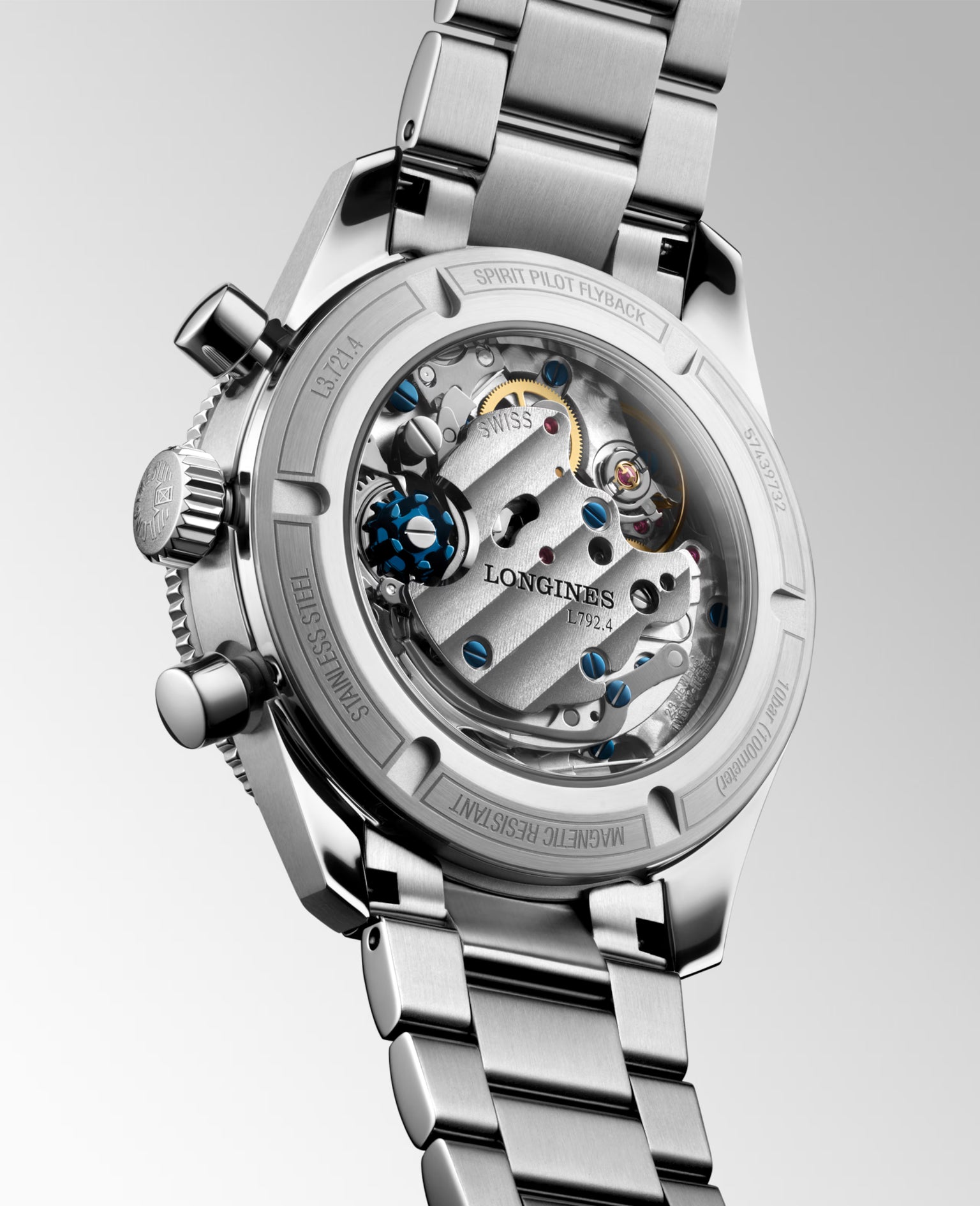 Spirit Pilot Flyback | 39mm, Stainless Steel