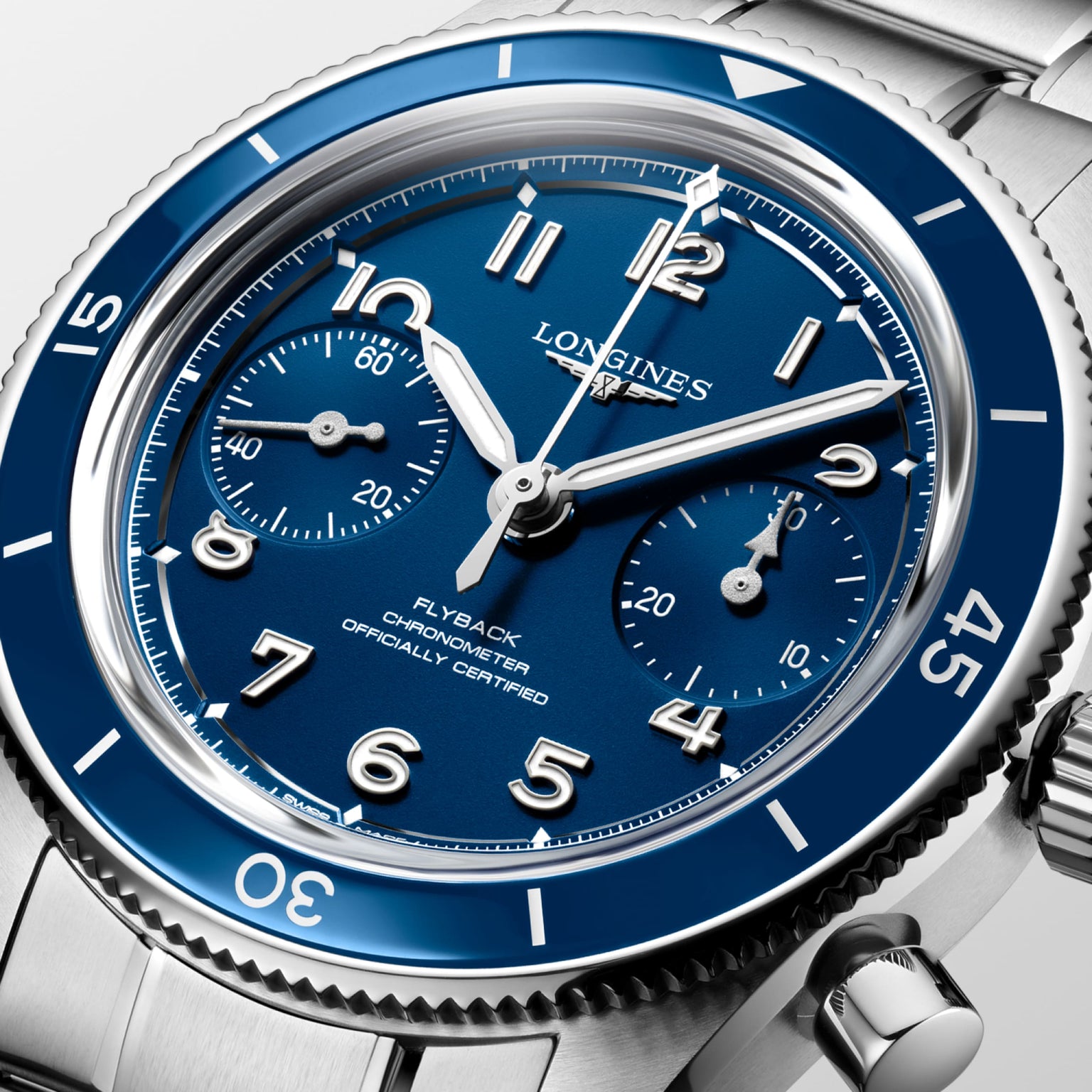 Spirit Pilot Flyback | 39mm, Stainless Steel