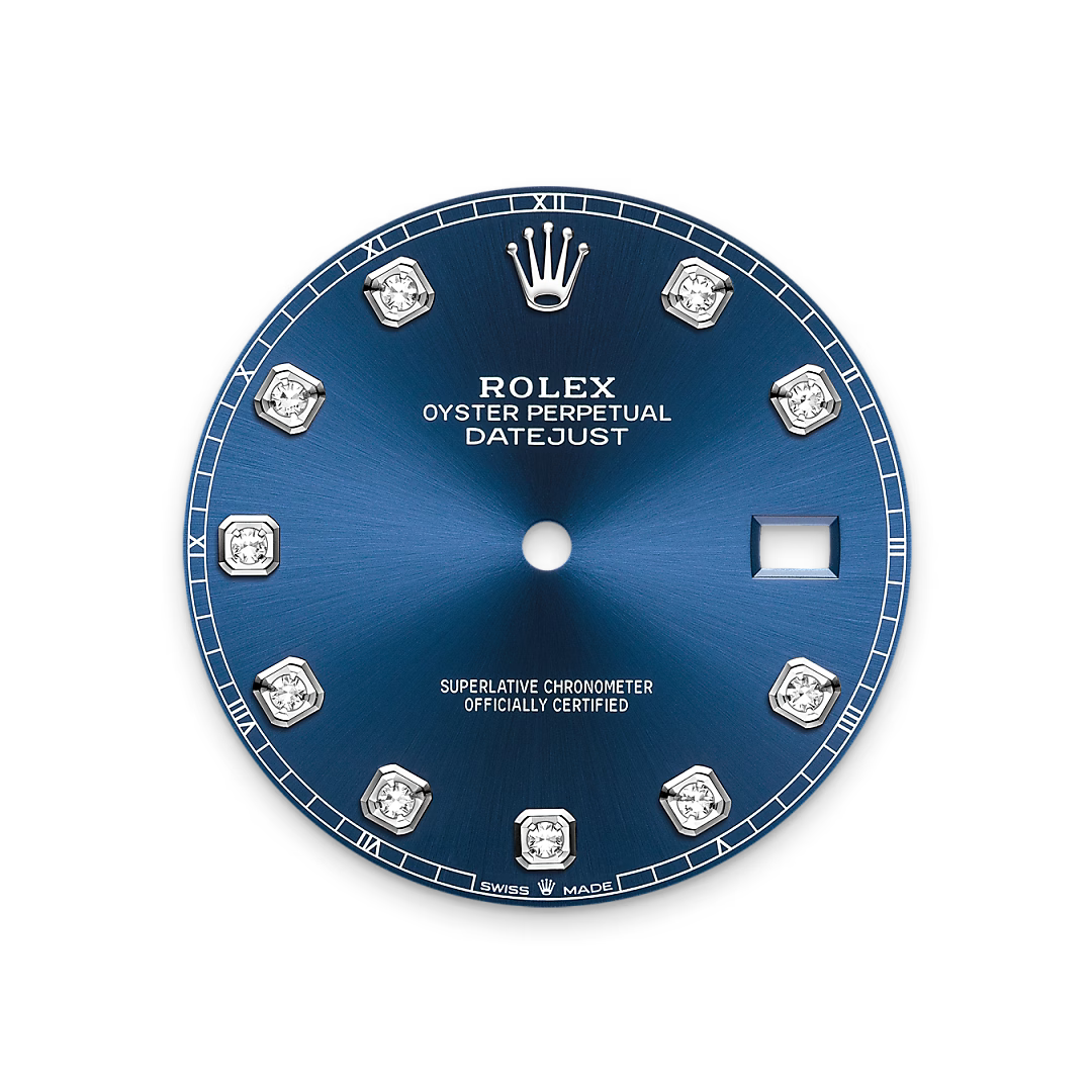 Bright blue dial