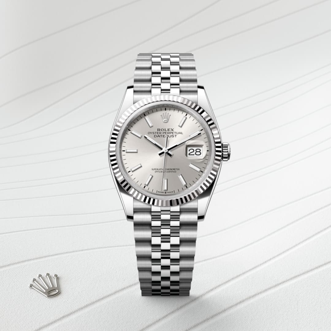 Rolex Datejust 36 Oyster, 36 mm, Oystersteel and white gold