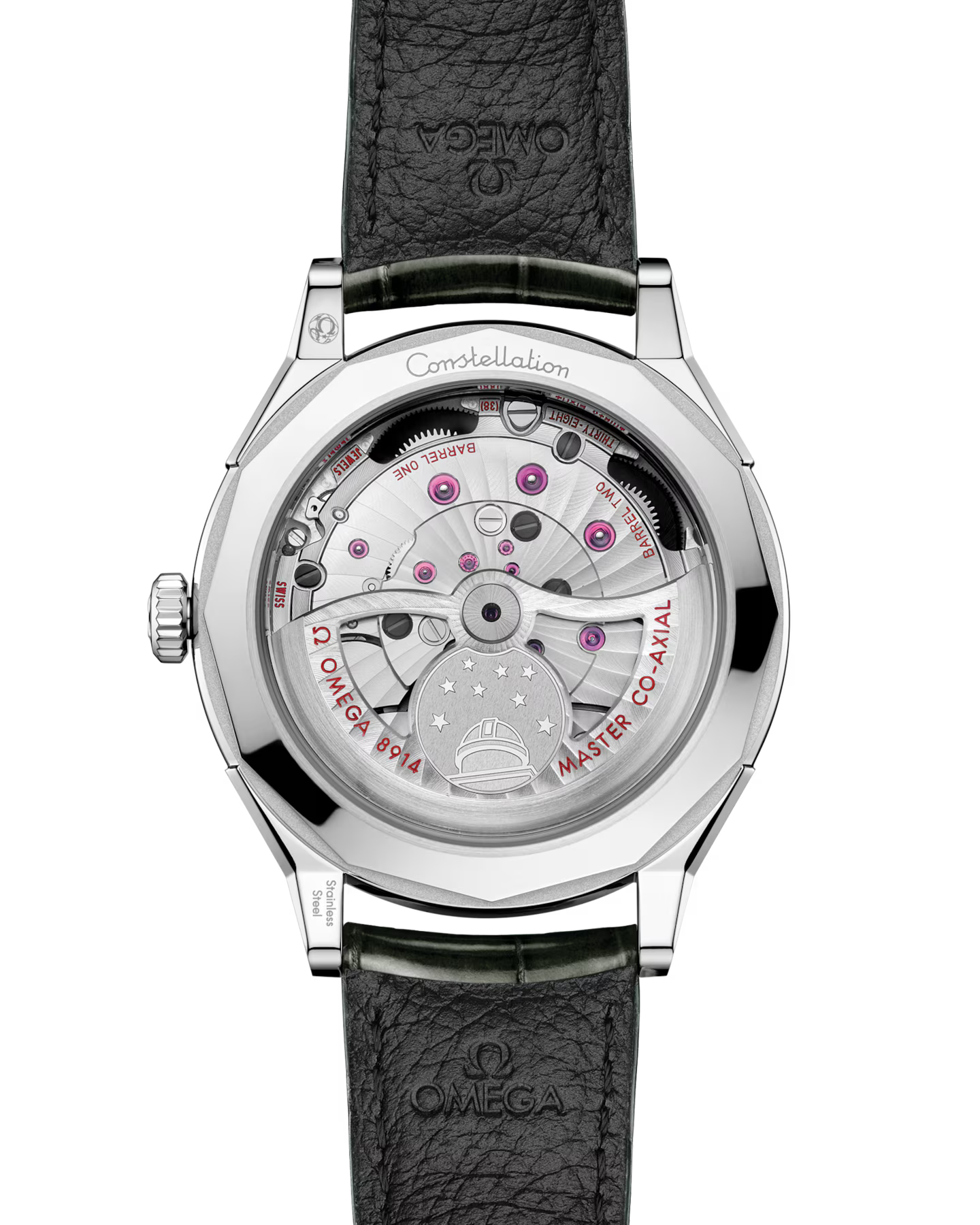Constellation Observatory | 39mm, Grey Leather Strap, Men's Watch