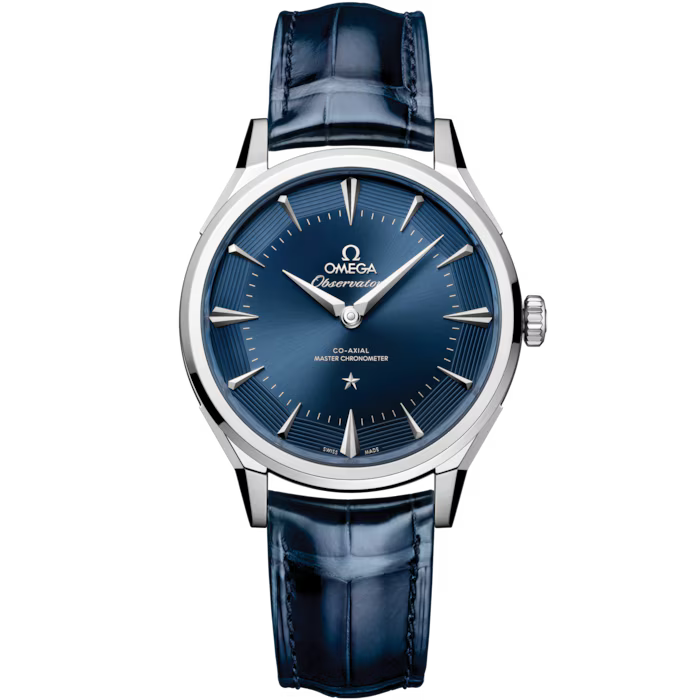 Constellation Observatory | 39mm, Blue Leather Strap, Men's Watch