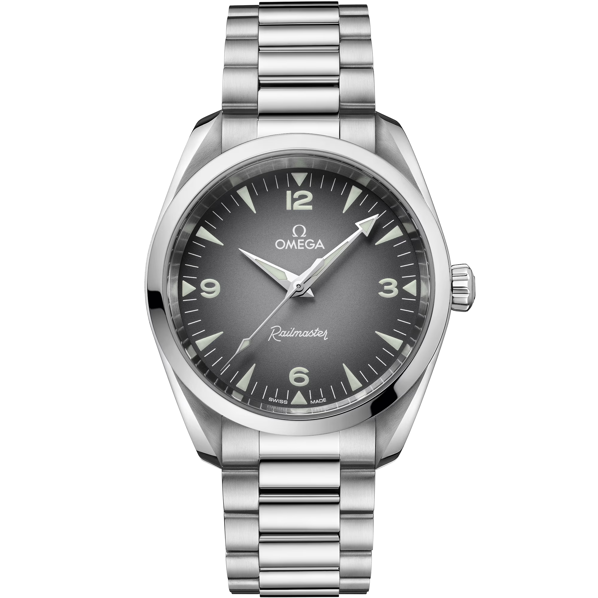 OMEGA Seamaster Railmaster Grey Dial Steel Bracelet