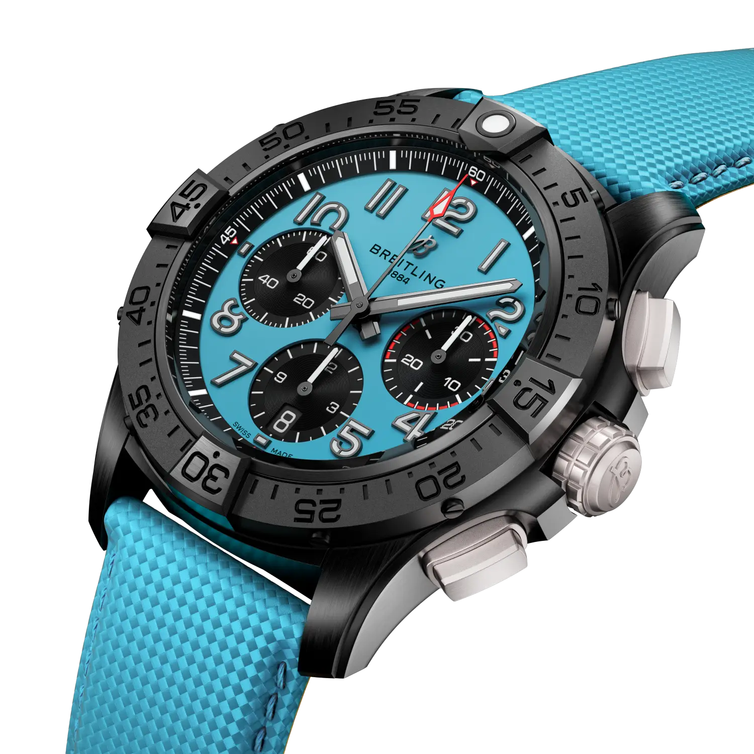 Avenger B01 Chronograph 42 Night Mission Three Quarter Profile