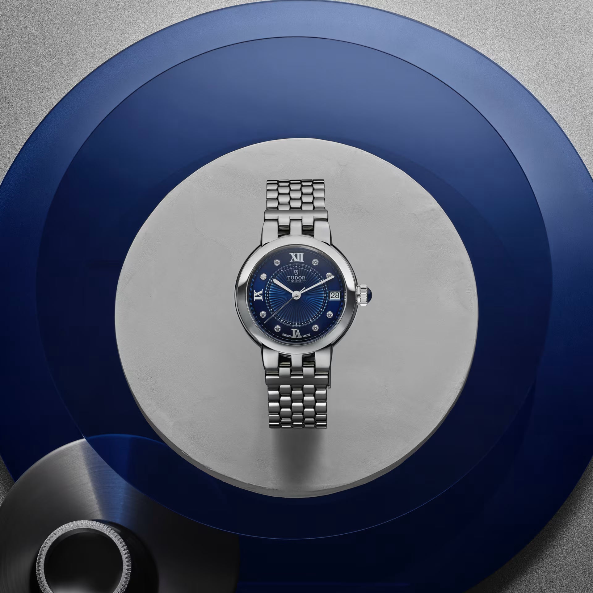 Clair de Rose Blue | 26mm, Stainless Steel and Diamonds