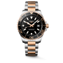 HydroConquest | 42mm, Stainless Steel & red PVD, Black Dial