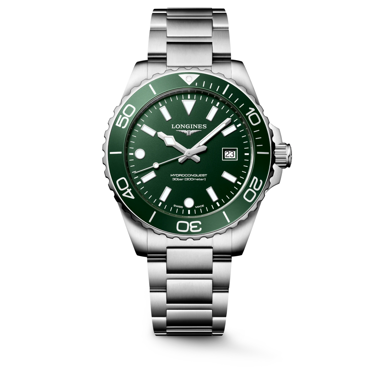 HydroConquest | 42mm, Stainless Steel, Green Dial