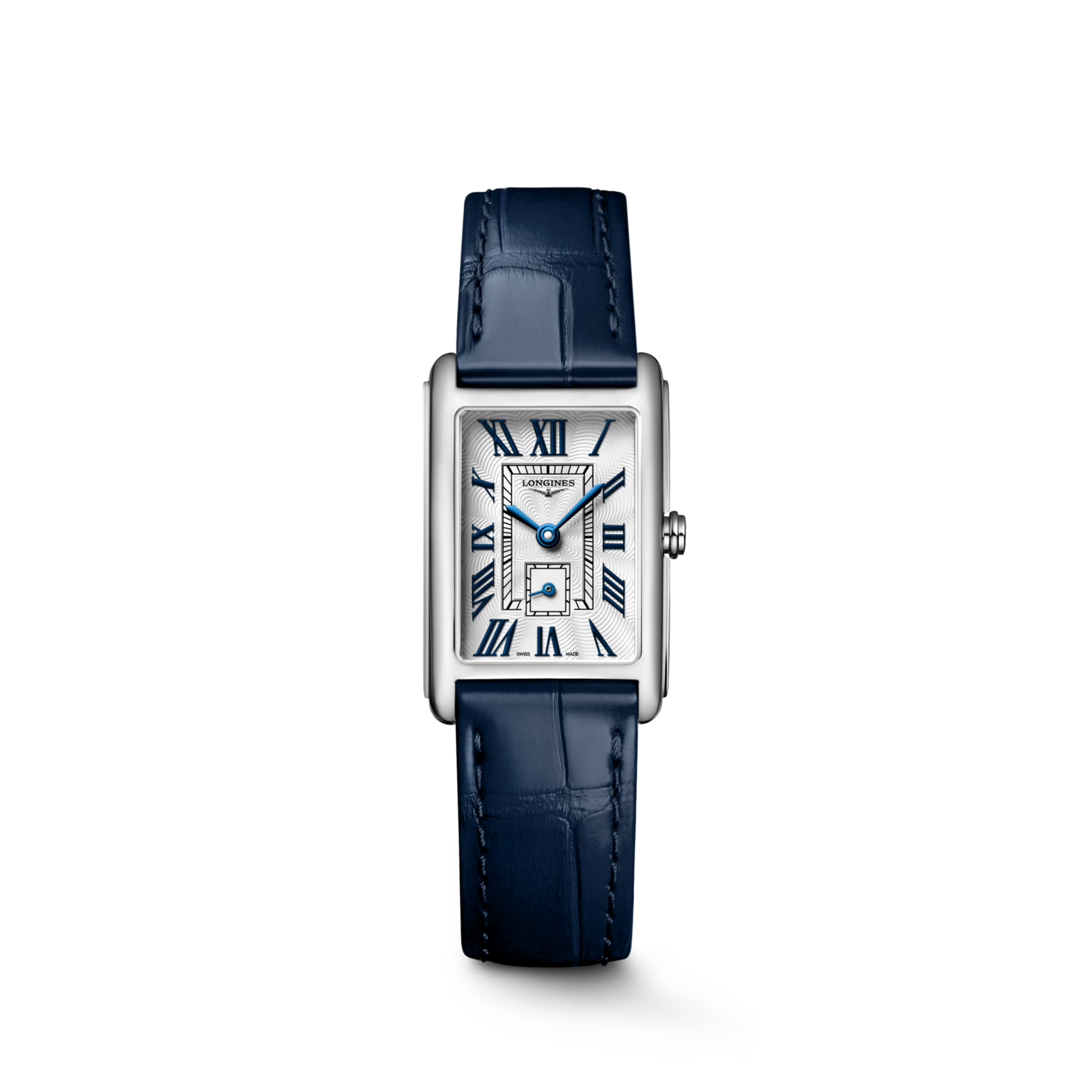 DolceVita | 32mm, Stainless Steel, Silver Gilt "flinqué" Dial, Blue Alligator Strap, Womens Watch