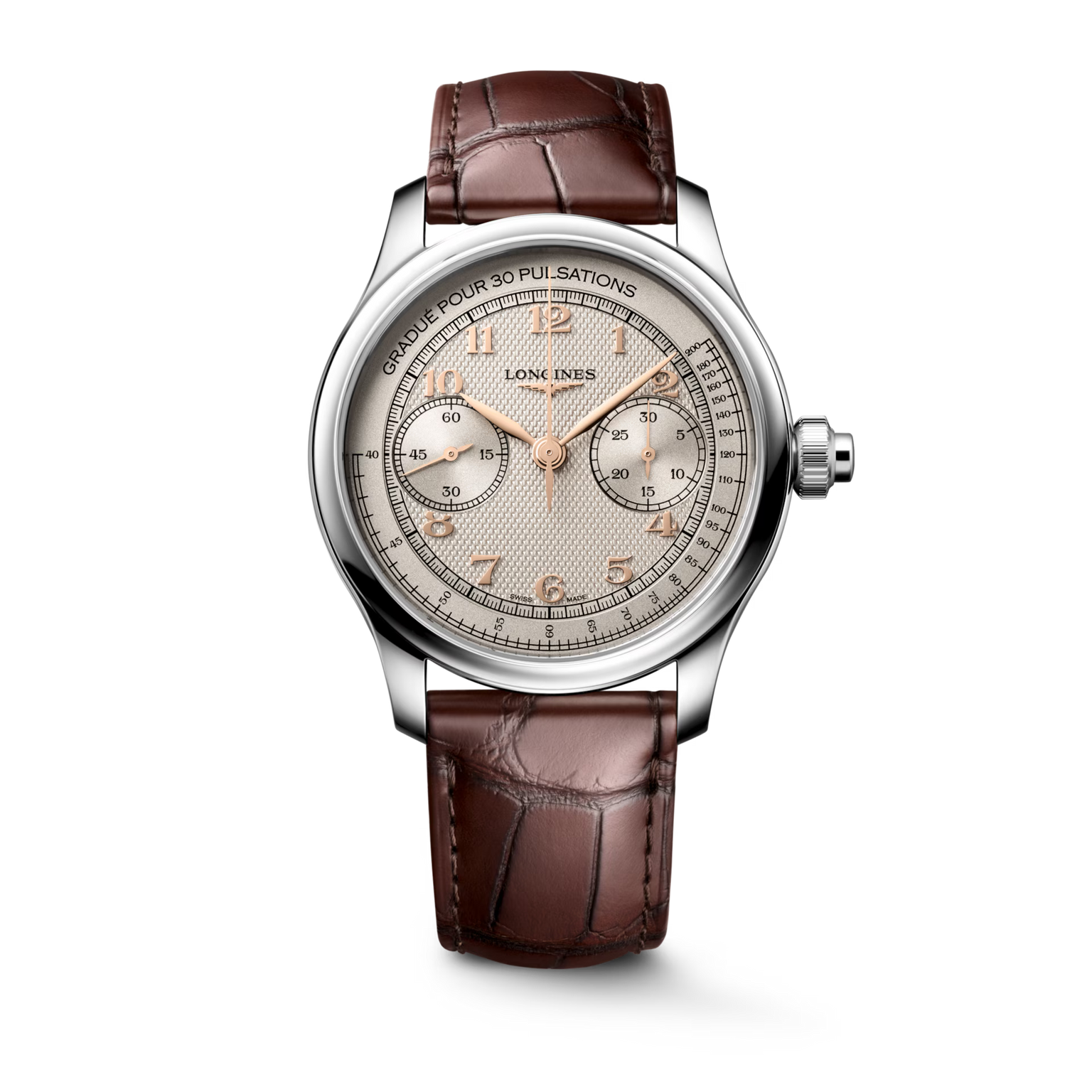 Master Chrono Monopusher | 41mm, Stainless Steel Case, Alligator Strap