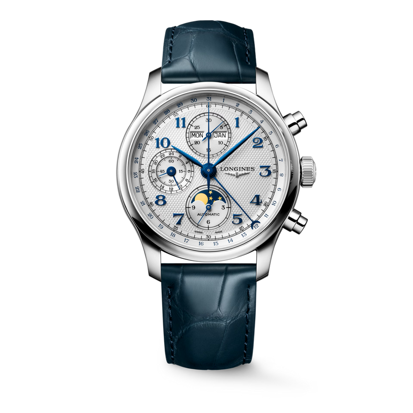 Master Chrono Moonphase | 41mm, Stainless Steel Case, Alligator Strap