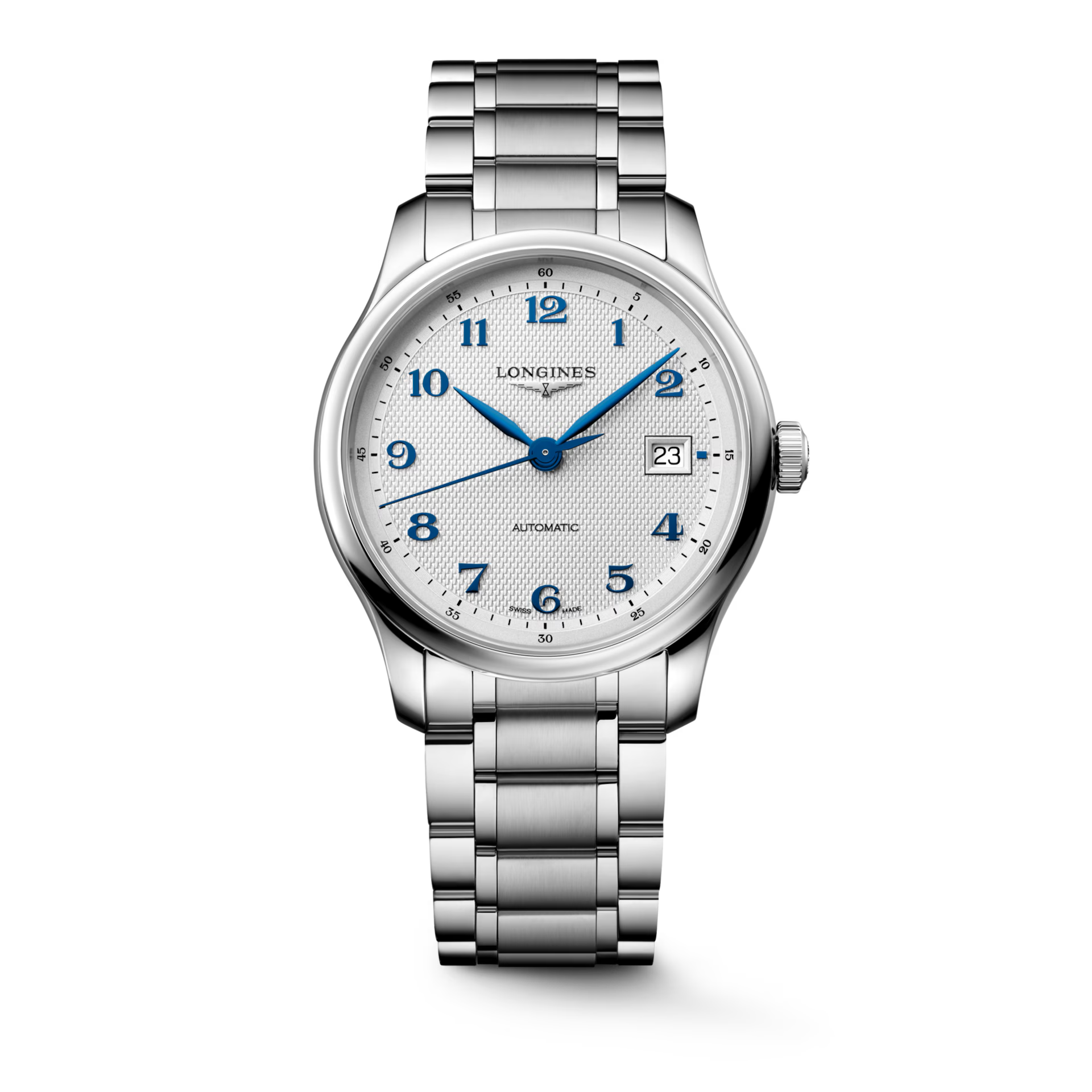 Master | 39mm, Stainless Steel, Silver "barleycorn" Dial, Mens Watch