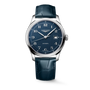 Master | 41mm, Stainless Steel, Blue "barleycorn" Dial, Blue Alligator Leather, Mens Watch