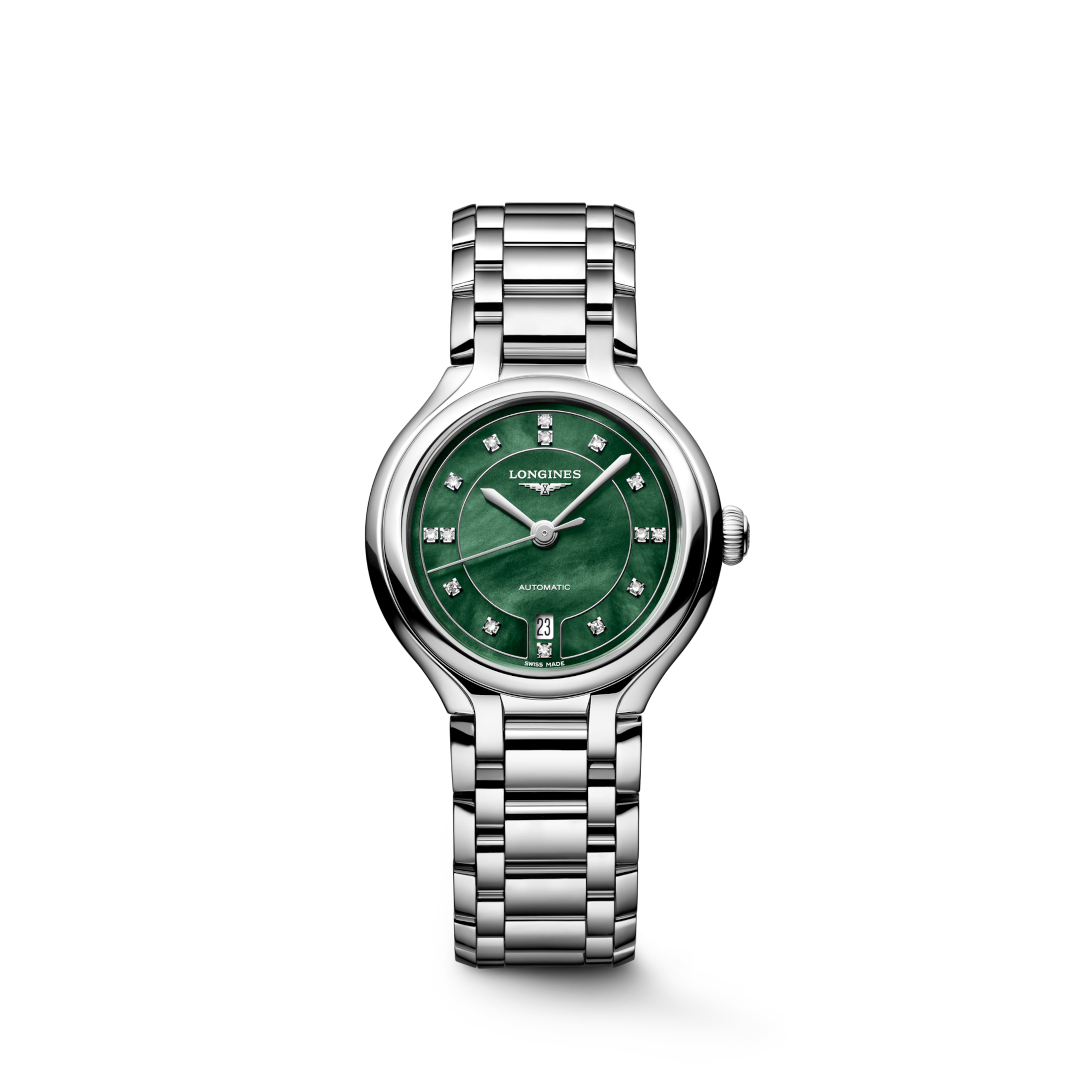PrimaLuna | 30mm, Stainless Steel, Vivid Green mother-of-pearl Dial, Womens Watch