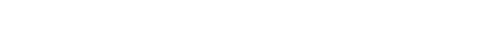 The words TIME TRAVELS in bold, white, distorted capital letters on a transparent background.
