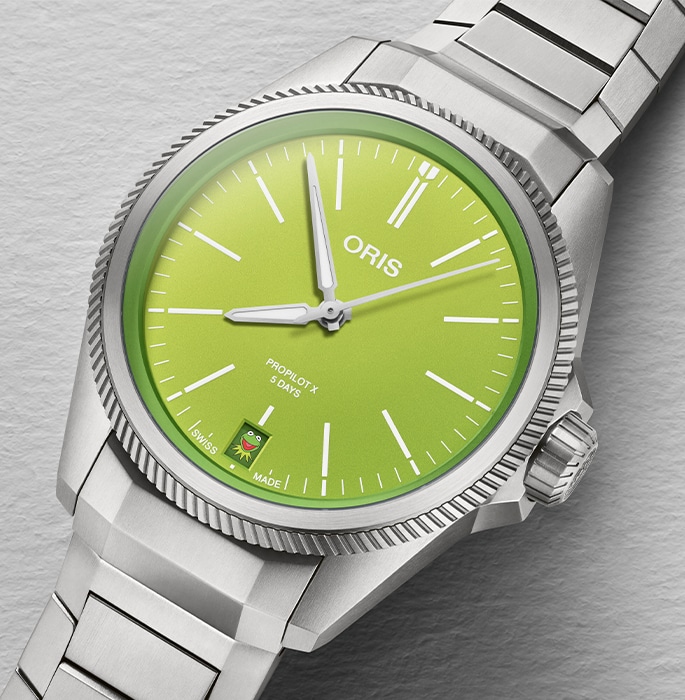 ORIS Pro Pilot X 39mm Mens Watch - Kermit Edition