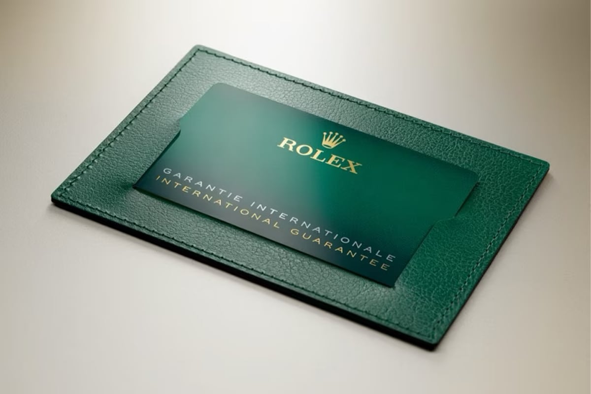 Rolex five year international guarantee card